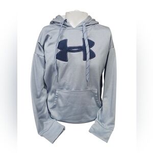 Under Armour ColdGear Hoodie Men’s Medium • Light Gray Fleece Lined • Loose Fit‎